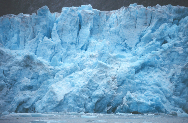 A close-up of the Sawyer Glacier