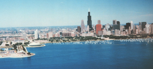 Chicago as seen during Lake Michigan SHOALS Lidar survey