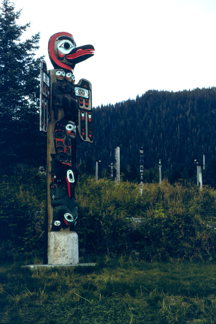 Totem poles Saxman Totem Park