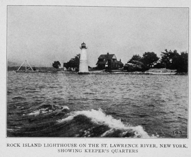 Rock Island Lighthouse on the St