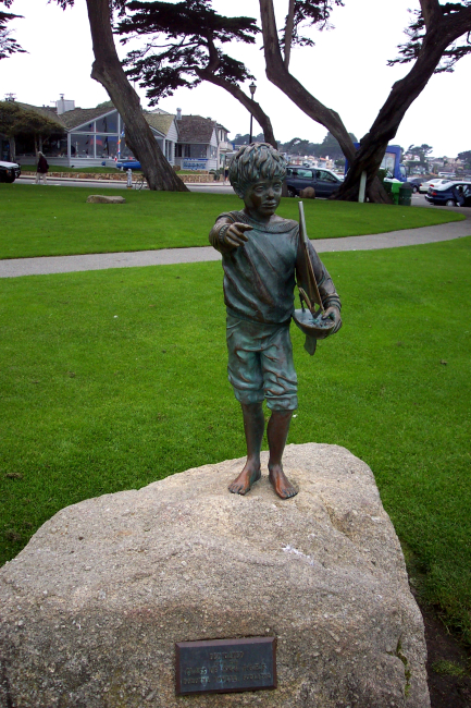 World War I era statue in Lovers' Point Park at Pacific Grove
