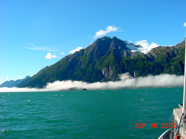 Valdez Narrows looking out towards Prince William Sound