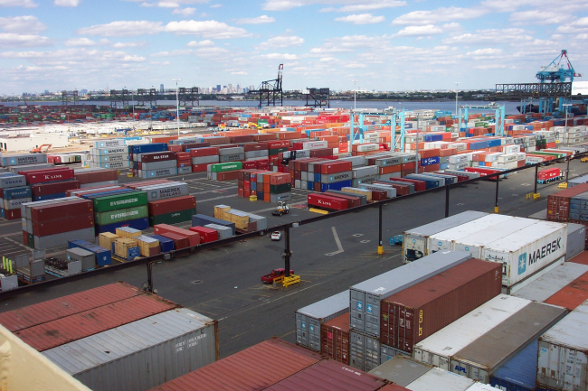 Acres of containers - the largest container port on the East Coast, PortElizabeth, New Jersey