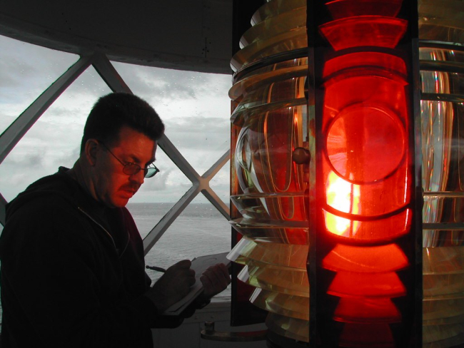 Coast Guard Lens Inspector at Point Wilson Lighthouse