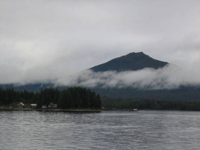 Mountains in the mist at Ketchikan