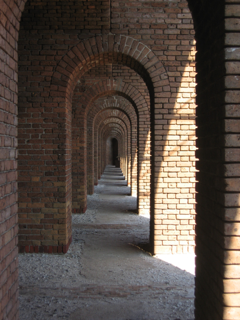 Stone archways in Fort Jefferson