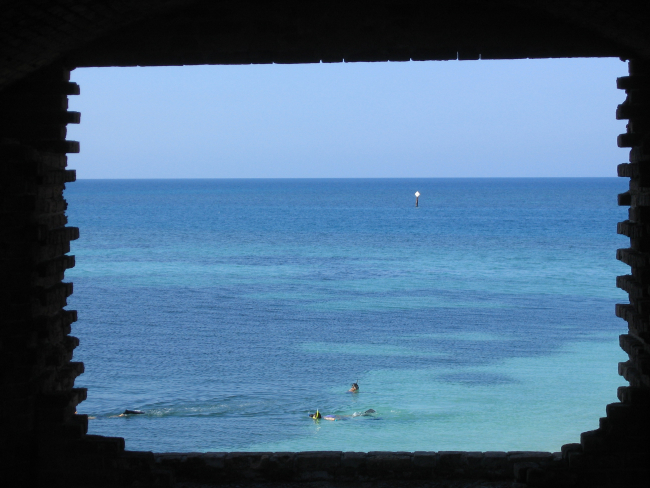 View through an opening on Fort Jefferson
