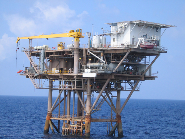 Oil platform in the Gulf of Mexico