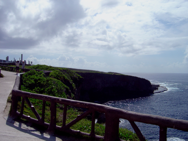 Banzai Cliff Monument in honor of those who committed suicide here during theWWII Battle of Saipan