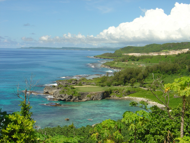 Beautiful coves and turquoise seas adorning the Guam coastline