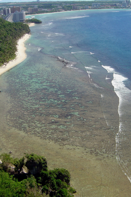 Reef edge and reef flat in Tumon Bay, Guam
