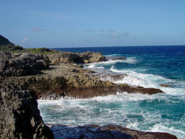 A dramatic meeting of land and sea on the Guam coastline
