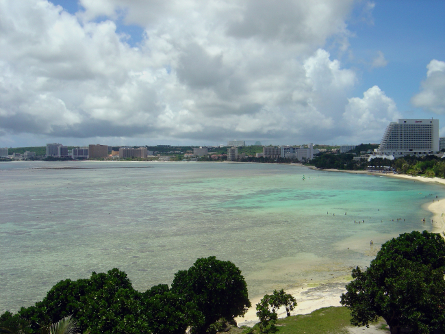 Tumon Bay resort area on the Guam coastline