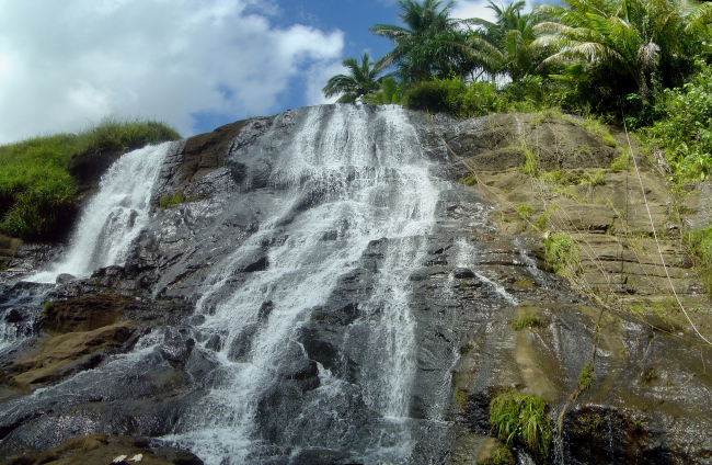 Inajaran Falls in the interior of Guam