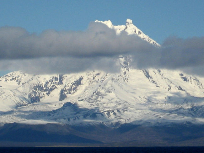 Isanotski Volcano on Unimak Island, alsocalled Ragged Jack because of its prominent horns
