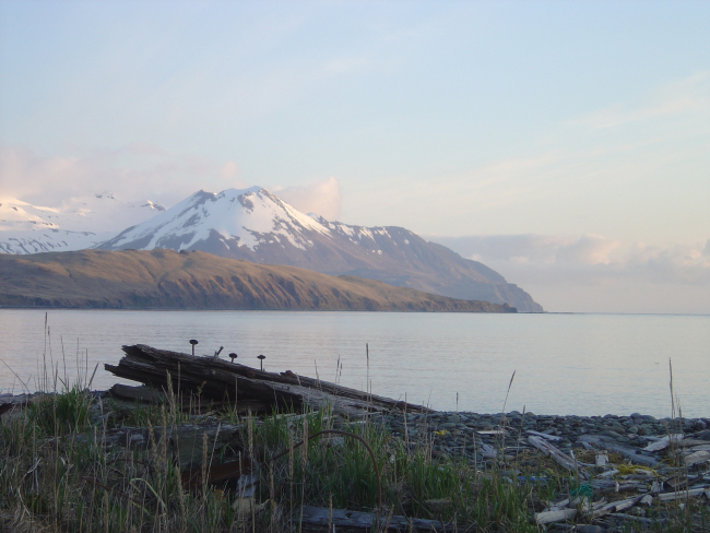 Sunrise over Unalaska Bay