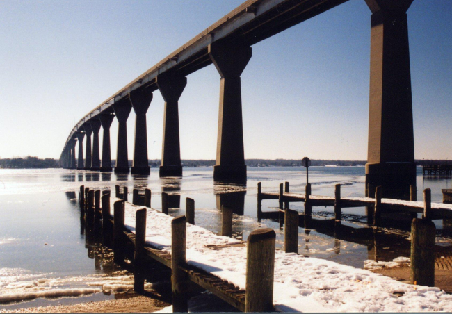 Ice in the Patuxent River below the Thomas Johnson Bridge