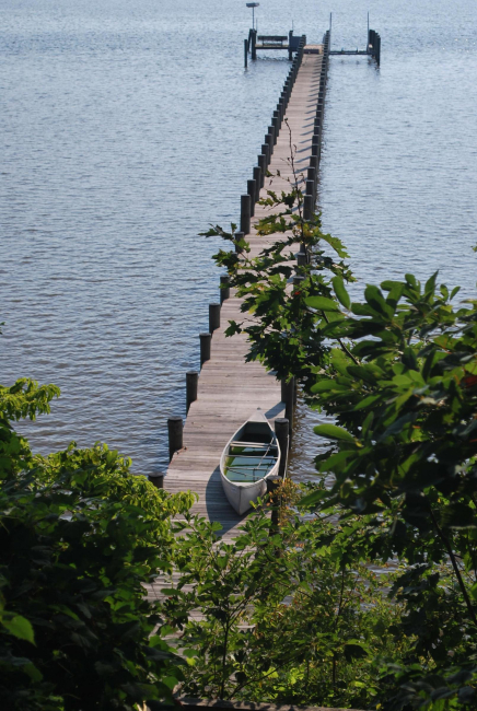 Private pier extending into the Patuxent River