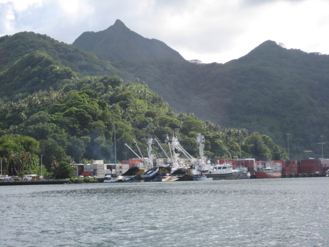Mountains surrounding Pago Pago Harbor