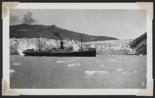 Tourist steamer at Taku Glacier