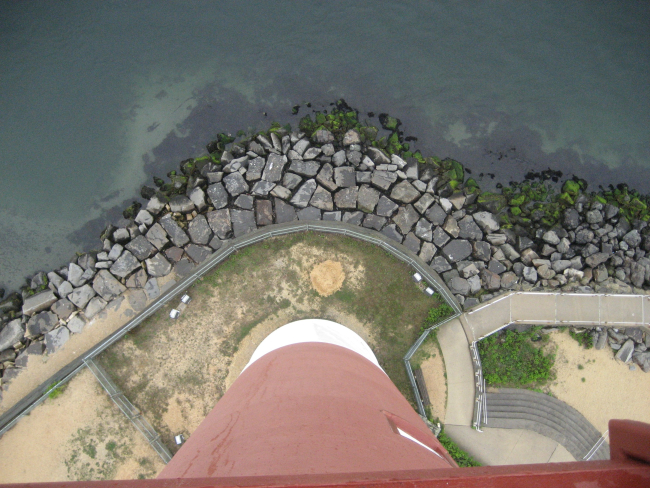 Looking down from Barnegat Lighthouse