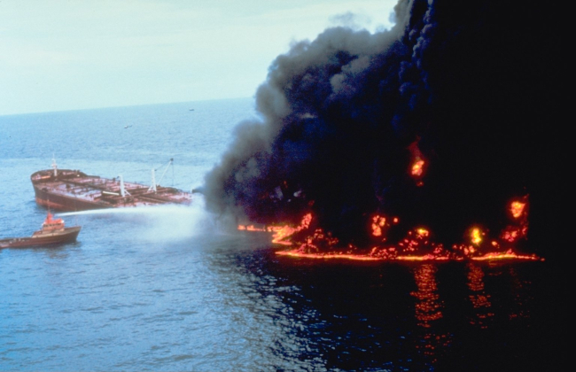 The tanker Megaborg oil spill occurred as the result of an accident duringlightering operations with a subsequent fire