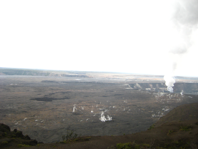 Halemaumau Crater within Kilauea Caldera at Hawaii Volcanoes National Park