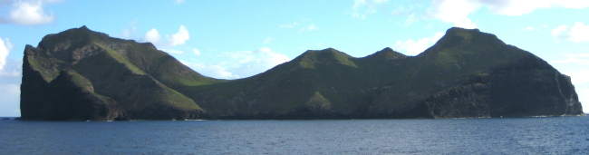 An offshore view of Nihoa Island