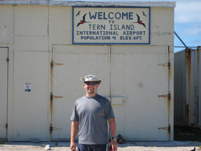 Lieutentant Commander Eric Johnson, NOAA Corps, at Tern Island InternationalAirport
