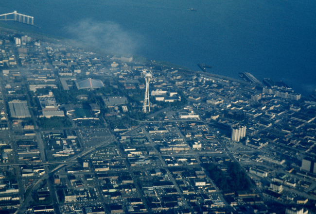 The Space Needle seen from the air