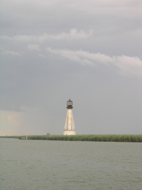 South Pass Light on the marking an entrance channel to the Mississippi River
