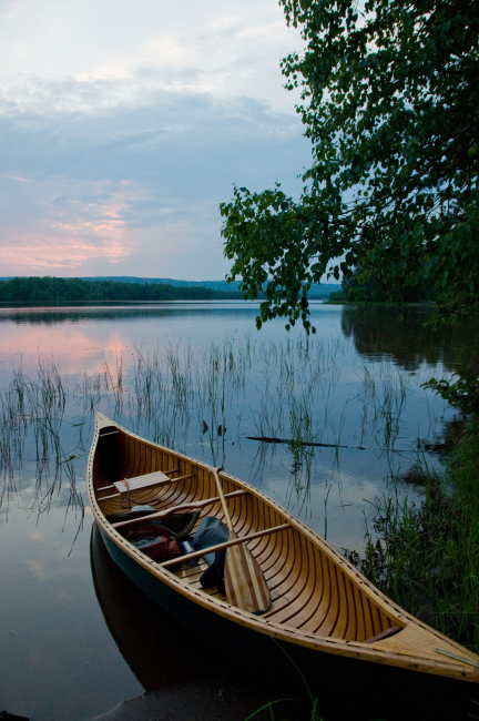 Canoeing in the serene waters of the St