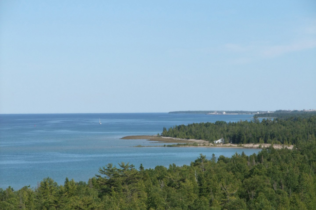 Lake Huron shoreline from Presque Isle lighthouse