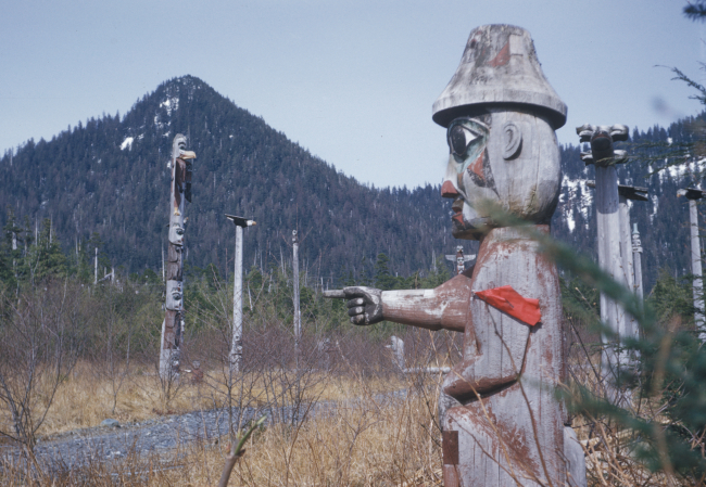 Totem poles at Sitka National Monument