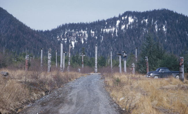 Totem poles at Sitka National Monument