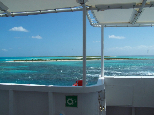The channel to the naval pier at Midway Island