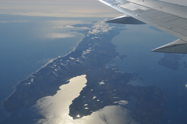 The north end of Montague Island as seen on approach to Anchorage from theeast