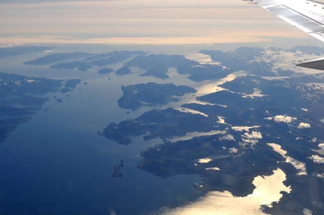 Knight Island Passage as seen on approach to Anchorage from the east