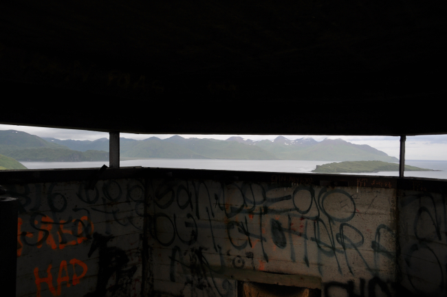 The view from the World War II lookout bunker above the town of Dutch Harbor