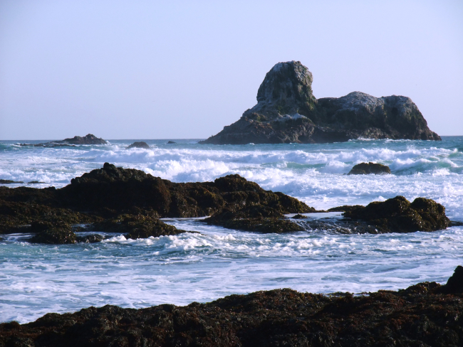 Rocks and surf offshore from Point Piedras Blancas