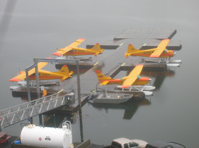 Seaplane piers at Kodiak Harbor
