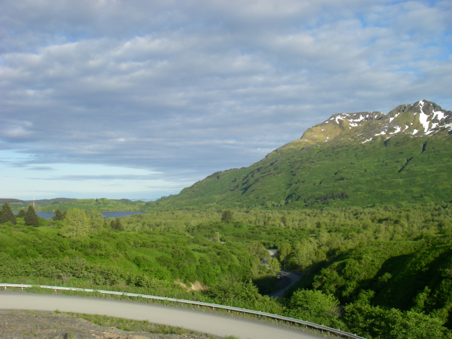 A scene on the road to Anton Larsen Bay from Kodiak