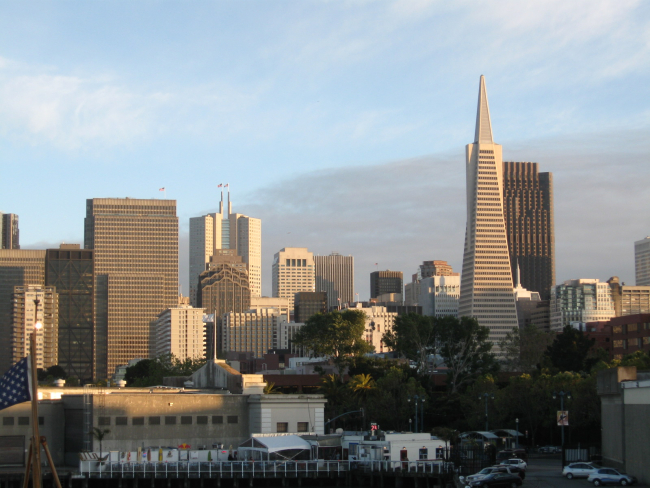 San Francisco Skyline dominated by Trans-America Pyramid
