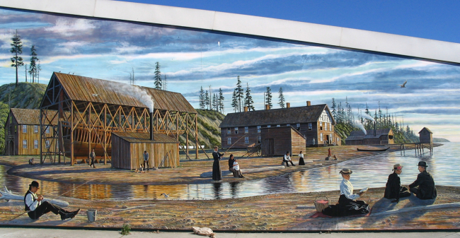 A mural at Port Angeles on the Straits of Juan de Fuca