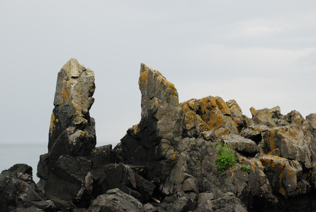 The Pillars of Hercules? - not really, just a unique rock formation on a DutchHarbor beach