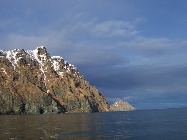A rugged Aleutian Island shoreline