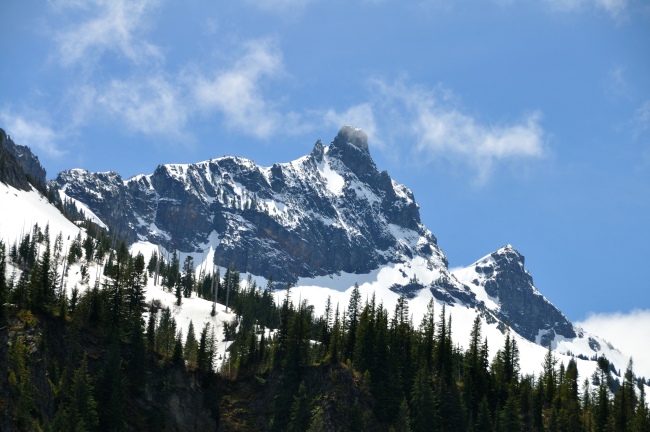Mountain peaks in the Olympic Range
