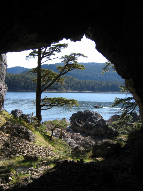 Looking out from a Sea cave in the Cape Decision area