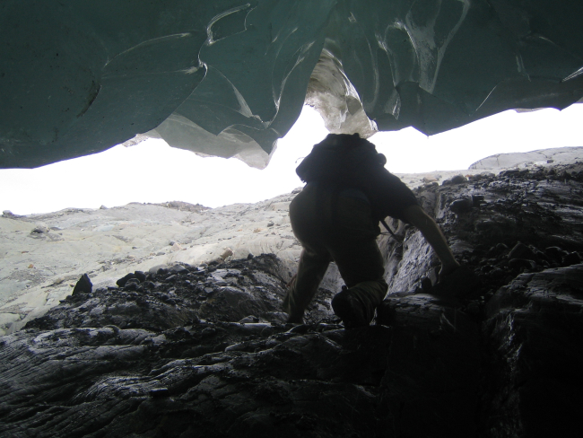 Below Mendenhall Glacier - looks a little scary