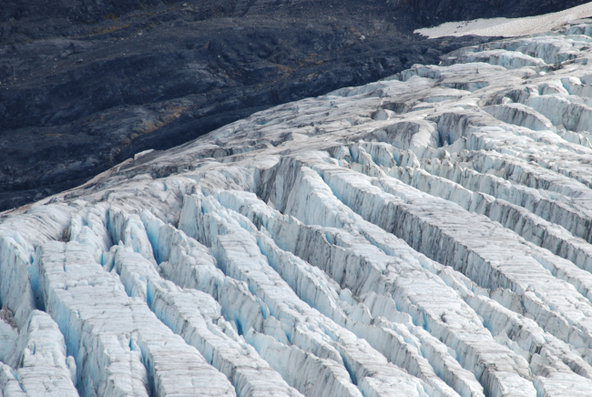 Glacial crevasses
